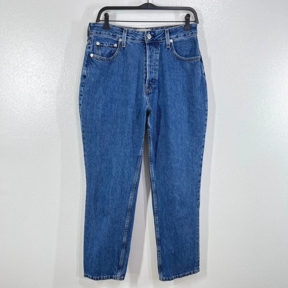 Everlane The Curvy 90s Cheeky Straight Jeans Womens 31R Organic Cotton High Rise